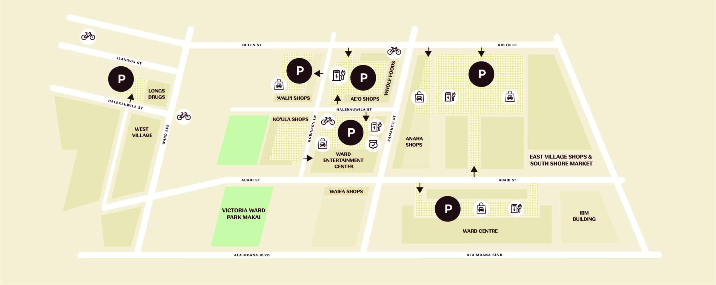 Ward Village Parking Map